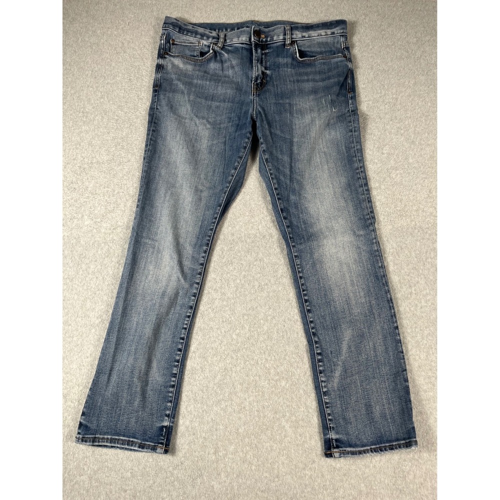 Banana Republic Traveler Jeans Mens 35x30 Slim Fit Medium Wash Blue Denim Pants